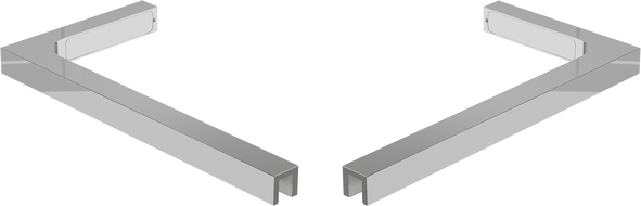 Mexen súprava rohových stabilizátorov L pre sprchové steny 10 mm, chróm - 800-07-01