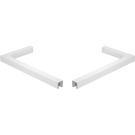 Mexen súprava uhlových stabilizátorov L pre sprchové steny 10 mm, biela - 800-07-20