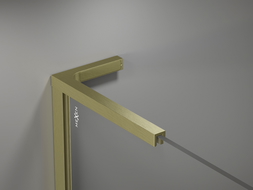 Mexen súprava L-uhlových konzol pre sprchové steny 10 mm, zlatá kartáčovaná - 800-07-55