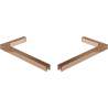 Mexen súprava rohových konzol L pre sprchové steny 10 mm, ružové zlato - 800-07-60