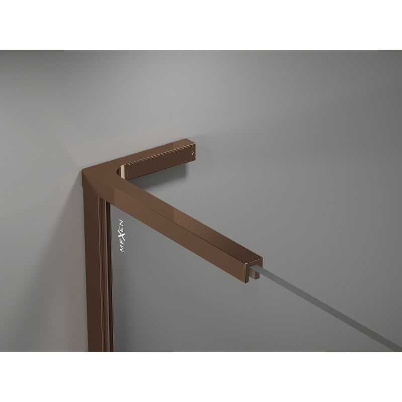Mexen súprava rohových konzol L pre sprchové panely 10 mm, ružové zlato - 800-07-60