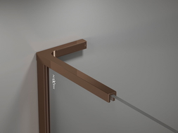 Mexen súprava rohových konzol L pre sprchové steny 10 mm, ružové zlato - 800-07-60