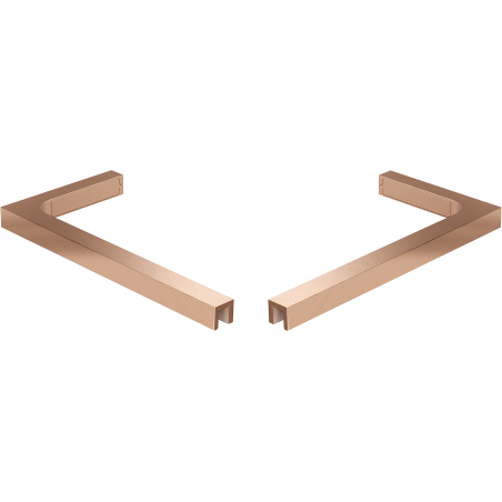 Mexen sada stabilizátorov s uhlami L pre sprchové steny 10 mm, brúsená meď - 800-07-65