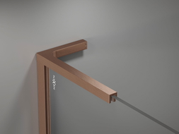 Mexen sada stabilizátorov s uhlami L pre sprchové steny 10 mm, brúsená meď - 800-07-65