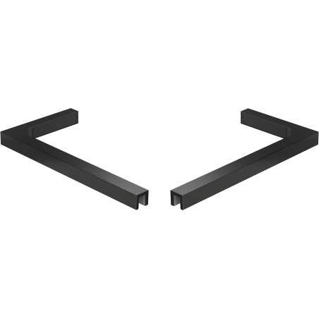Mexen súprava uhlových držiakov L pre sprchové steny 10 mm, čierna - 800-07-70