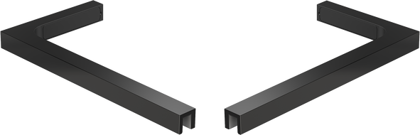 Mexen súprava uhlových konzol L na sprchové panely 10 mm, čierna - 800-07-70