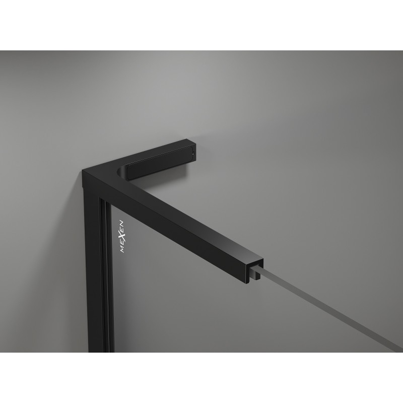 Mexen súprava uhlových držiakov L pre sprchové steny 10 mm, čierna - 800-07-70