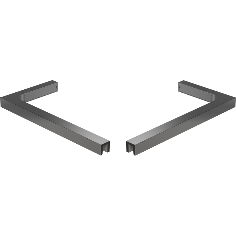 Mexen súprava rohových podpier L k sprchovým stenám 10 mm, čierna - 800-07-95