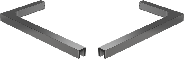 Mexen súprava rohových podpier L k sprchovým stenám 10 mm, čierna - 800-07-95