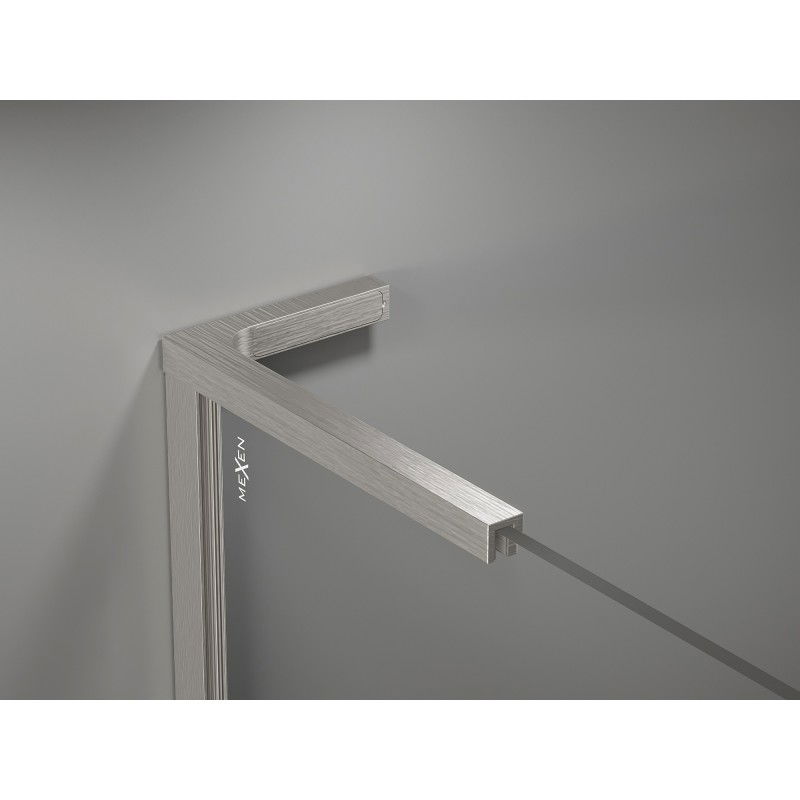 Mexen sada stabilizátorov L pre sprchové steny 10 mm, brúsený nikel - 800-07-97