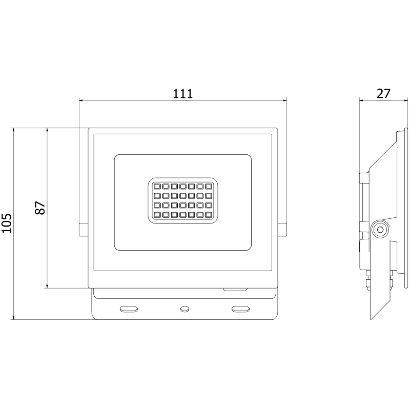 Mexen Luxpro LED reflektor, 20W, Studená - 6500K, 1800 lm, čierny - L230-020-65-70