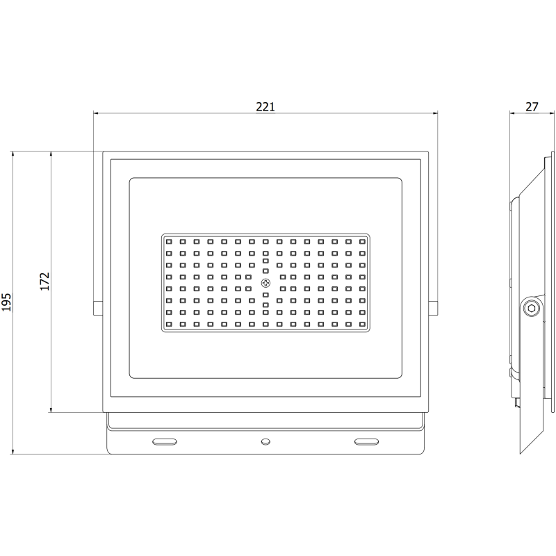 Mexen Luxpro LED reflektor, 70W, Neutrálna - 4000K, 6300 lm, čierny - L230-070-40-70