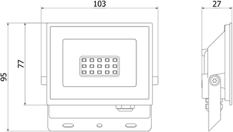 Mexen Luxpro+ LED reflektor, 10W, Neutrálna - 4000K, 1100 lm, biela - L231-010-40-20