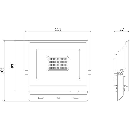 Mexen Luxpro+ LED reflektor, 20W, Studená - 6500K, 2200 lm, biela - L231-020-65-20