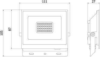 Mexen Luxpro+ LED reflektor, 20W, Studená - 6500K, 2200 lm, biela - L231-020-65-20
