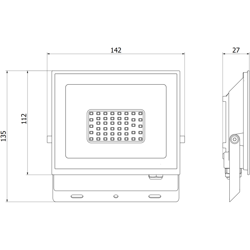 Mexen Luxpro+ LED reflektor, 30W, Studený - 6500K, 3300 lm, čierny - L231-030-65-70