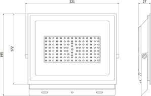 Mexen Luxpro+ LED reflektor, 70W, Studená - 6500K, 7700 lm, biela - L231-070-65-20