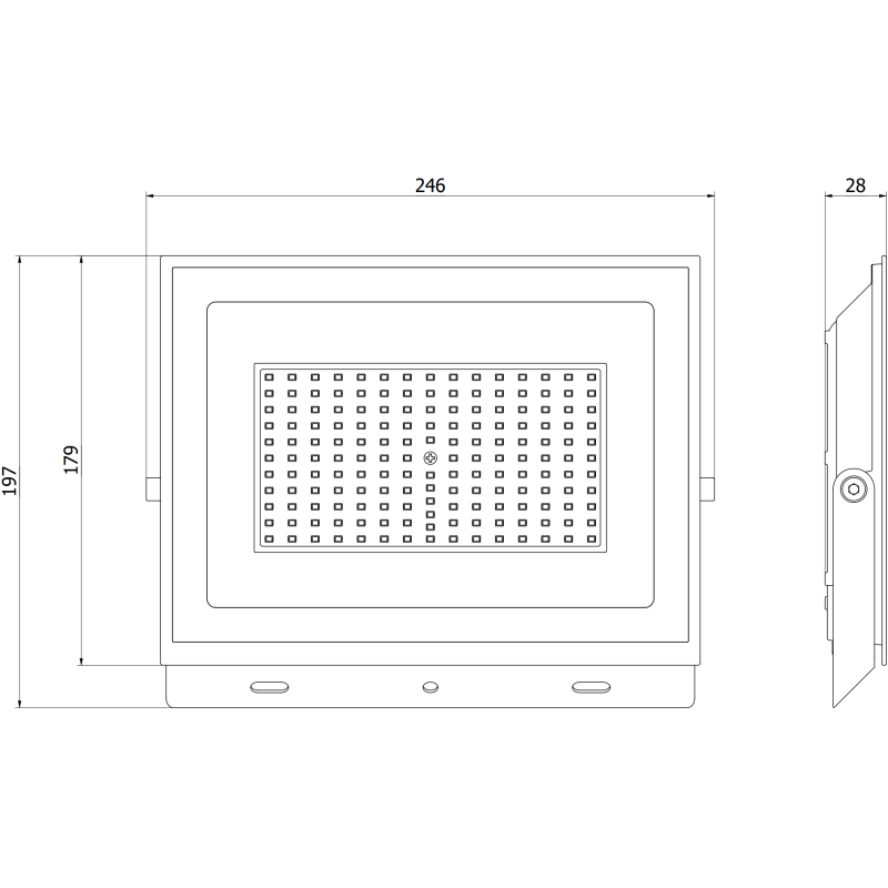 Mexen Luxpro+ LED reflektor, 100W, Neutrálna - 4000K, 11000 lm, čierny - L231-100-40-70