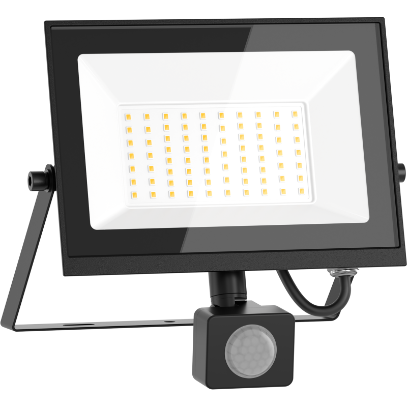 Mexen Luxpro LED reflektor s pohybovým senzorom, 50W, Studená - 6500K, 4500 lm, čierny - L235-050-65-70