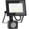 Mexen Luxpro+ LED reflektor s pohybovým senzorom, 10W, Studená - 6500K, 1100 lm, čierny - L236-010-65-70