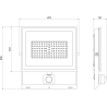 Mexen Luxpro+ LED reflektor s pohybovým senzorom, 70W, Neutrálna - 4000K, 7700 lm, čierny - L236-070-40-70