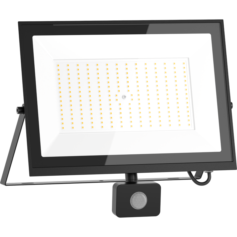 Mexen Luxpro+ LED reflektor s pohybovým senzorom, 150W, Studená - 6500K, 16500 lm, čierny - L236-150-65-70