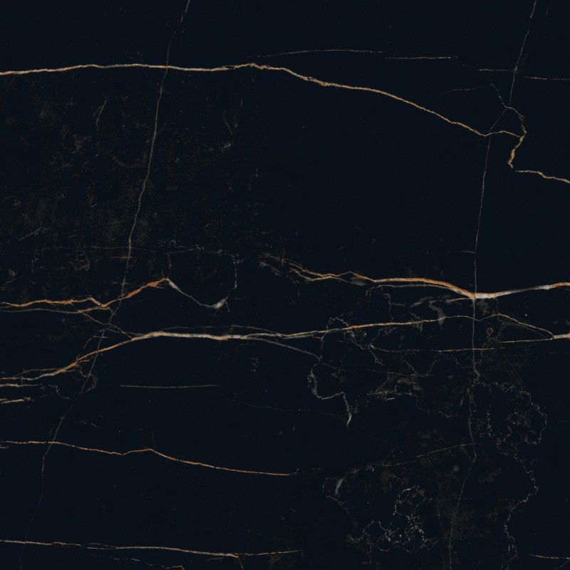 Mexen Flamingo Čierna glazovaná rektifikovaná G1, podlahová a stenová dlaždica 60 x 60 cm, vysoký lesk - TL215-060-060-00