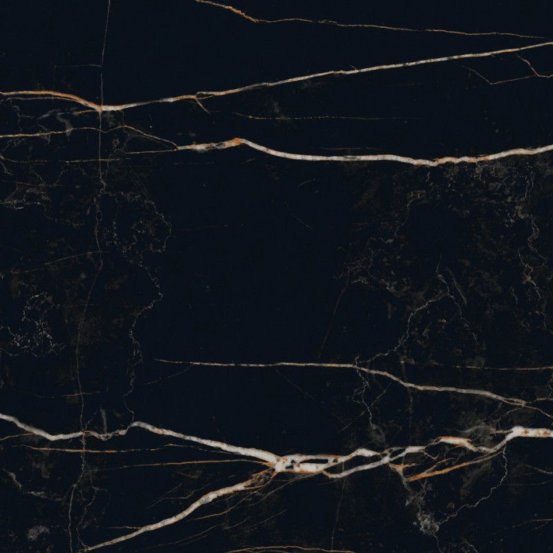 Mexen Flamingo Čierna glazovaná rektifikovaná G1, podlahová a stenová dlaždica 60 x 60 cm, vysoký lesk - TL215-060-060-00