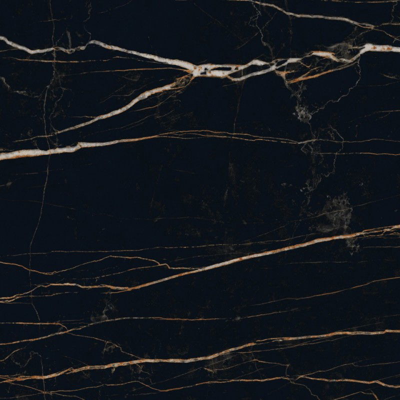 Mexen Flamingo Čierna glazovaná rektifikovaná G1, podlahová a stenová dlaždica 60 x 60 cm, vysoký lesk - TL215-060-060-00