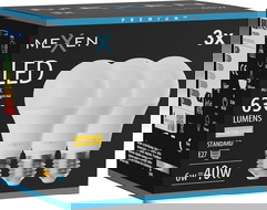 Mexen Nova 3x žiarovka LED E27, A60, 6W, Teplá - 3000K, 630 lm - L100-E27-0630-01x03