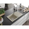 Mexen Pablo granitový jednokomorový drez s odkvapkávačom 752 x 436 mm, béžová - 6510751010-69