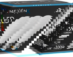 Mexen Nova 3x LED žiarovka E27, A60, 15W, Neutrálna - 4000K, 1575 lm - L100-E27-1540-01x03