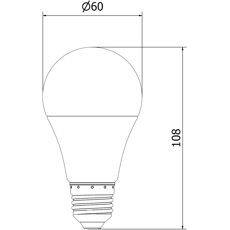 Mexen Nova 6x LED žiarovka E27, A60, 5W, Neutrálna - 4000K, 525 lm - L100-E27-0540-01x06