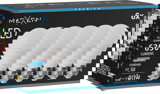 Mexen Nova 6x LED žiarovka E27, A60, 6W, Studená - 6500K, 630 lm - L100-E27-0665-01x06