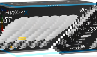 Mexen Nova 6x LED žiarovka E27, A60, 7W, Teplá - 3000K, 735 lm - L100-E27-0730-01x06