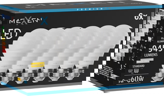 Mexen Nova 6x LED žiarovka E27, A60, 9W, Teplá - 3000K, 945 lm - L100-E27-0930-01x06