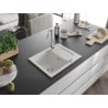 Mexen Enzo granitový jednokomorový drez s krátkym odkvapkávačom 576 x 465 mm, biela- 6506571005-20