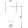 Mexen Nova 3x LED žiarovka E14, G45, 8W, Neutrálna - 4000K, 840 lm - L101-E14-0840-01x03