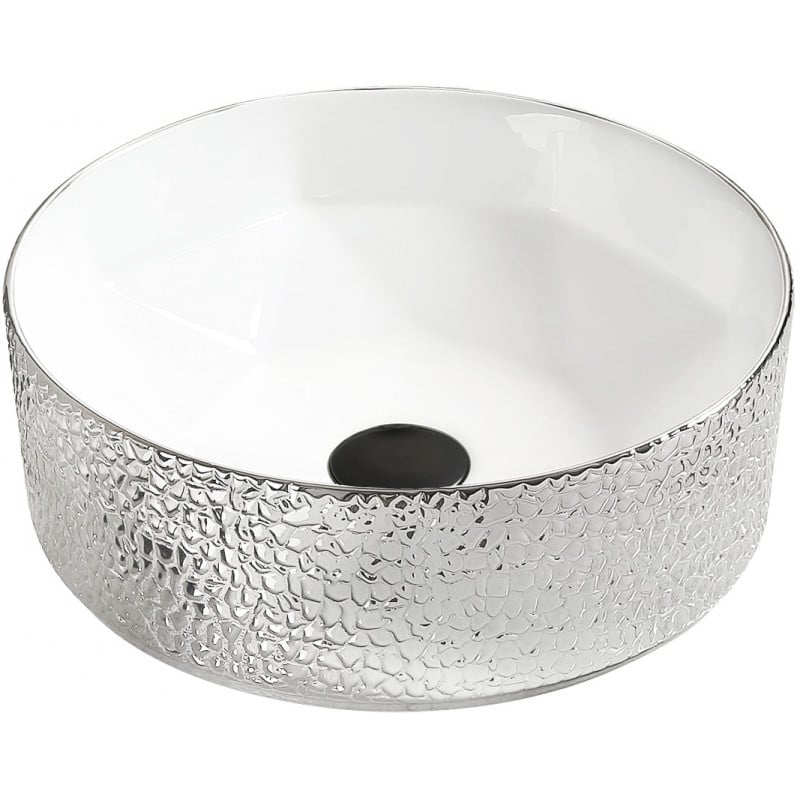 Mexen Clarisa umývadlo na doske 41 x 41 cm, biele/strieborné - 22074154