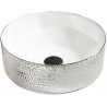 Mexen Clarisa umývadlo na doske 41 x 41 cm, biele/strieborné - 22074154
