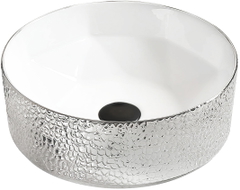 Mexen Clarisa umývadlo na doske 41 x 41 cm, biele/strieborné - 22074154