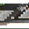 Mexen Mario granitový drez s 2 komorami 820 x 436 mm, biely, sifón chróm - 6504822000-20