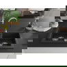 Mexen Mario granitový dvojkomorový drez 820 x 436 mm, čierna/strieborná metalik - 6504822000-73