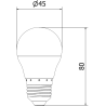 Mexen Nova 6x LED žiarovka E27, G45, 3W, Neutrálna - 4000K, 315 lm - L101-E27-0340-01x06