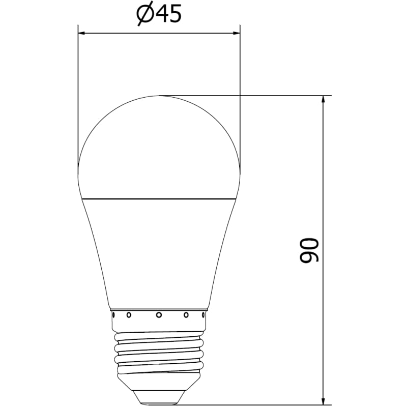 Mexen Nova 6x LED žiarovka E27, G45, 9W, Teplá - 3000K, 945 lm - L101-E27-0930-01x06