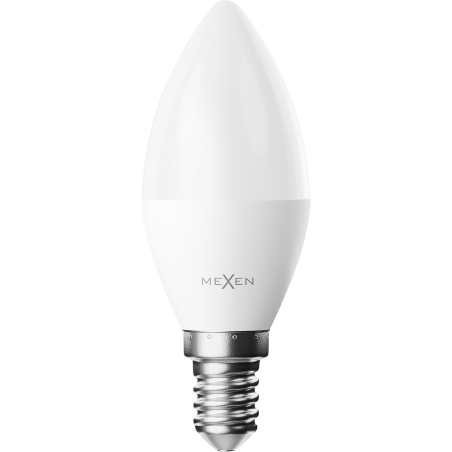 Mexen Nova 3x LED Žiarovka E14, C37, 1W, Studená - 6500K, 105 lm - L102-E14-0165-01x03