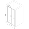 Mexen Apia posuvné sprchové dvere 120 cm, pruhy, chróm - 845-120-000-01-20