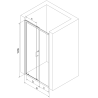 Mexen Apia posúvacie sprchové dvere 135 cm, transparentnéné, chrómová - 845-135-000-01-00