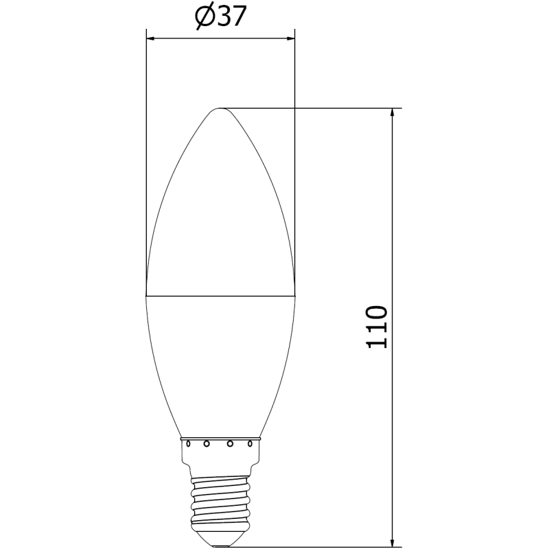 Mexen Nova 6x LED žiarovka E14, C37, 8W, Teplá - 3000K, 840 lm - L102-E14-0830-01x06