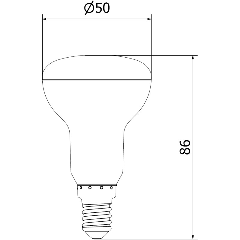 Mexen Nova 6x LED žiarovka E14, R50, 6W, Teplá - 3000K, 630 lm - L103-E14-0630-01x06